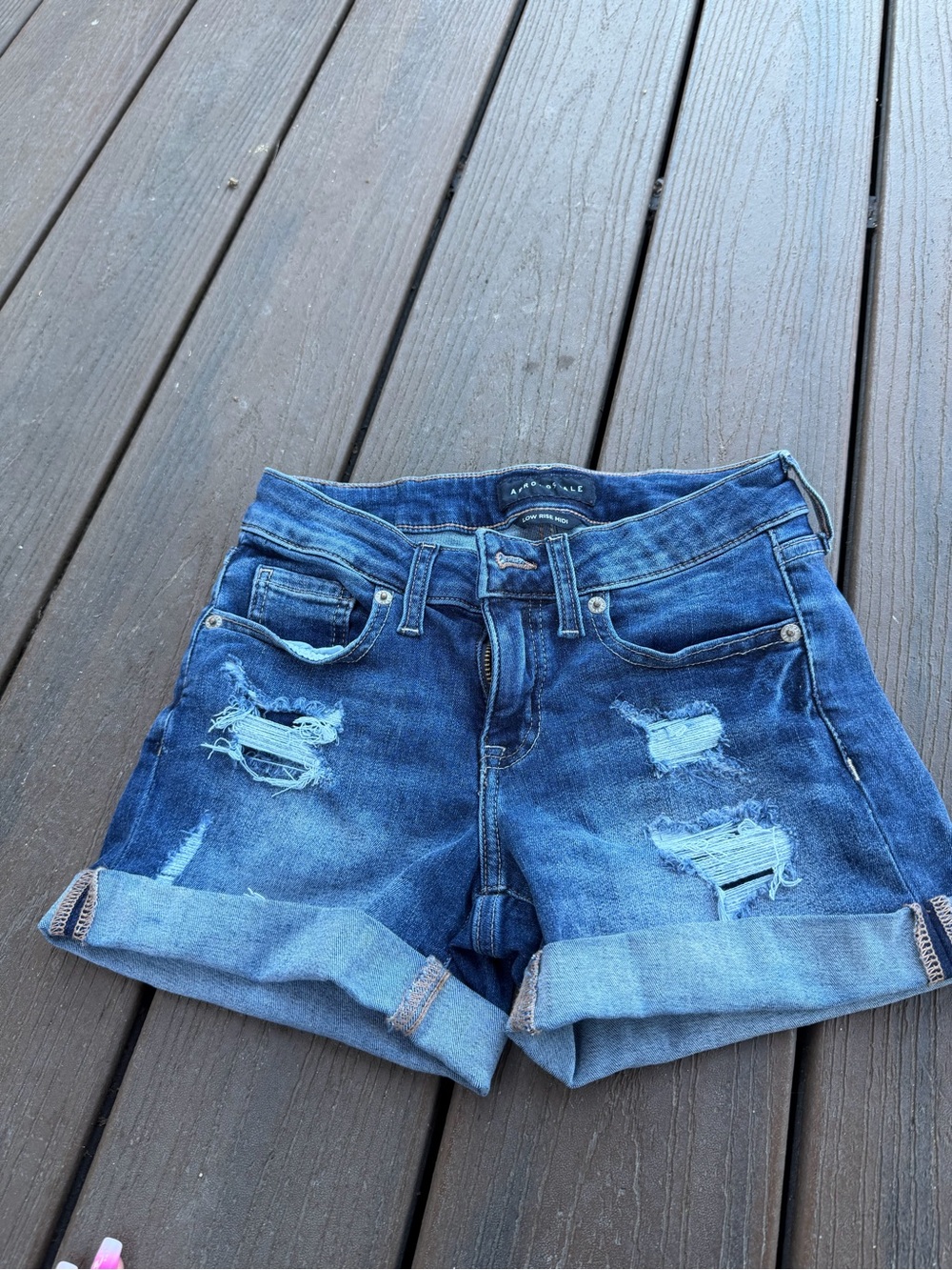 Aeropostale Distressed Jean Shorts SIZE 00 STRETCHY
